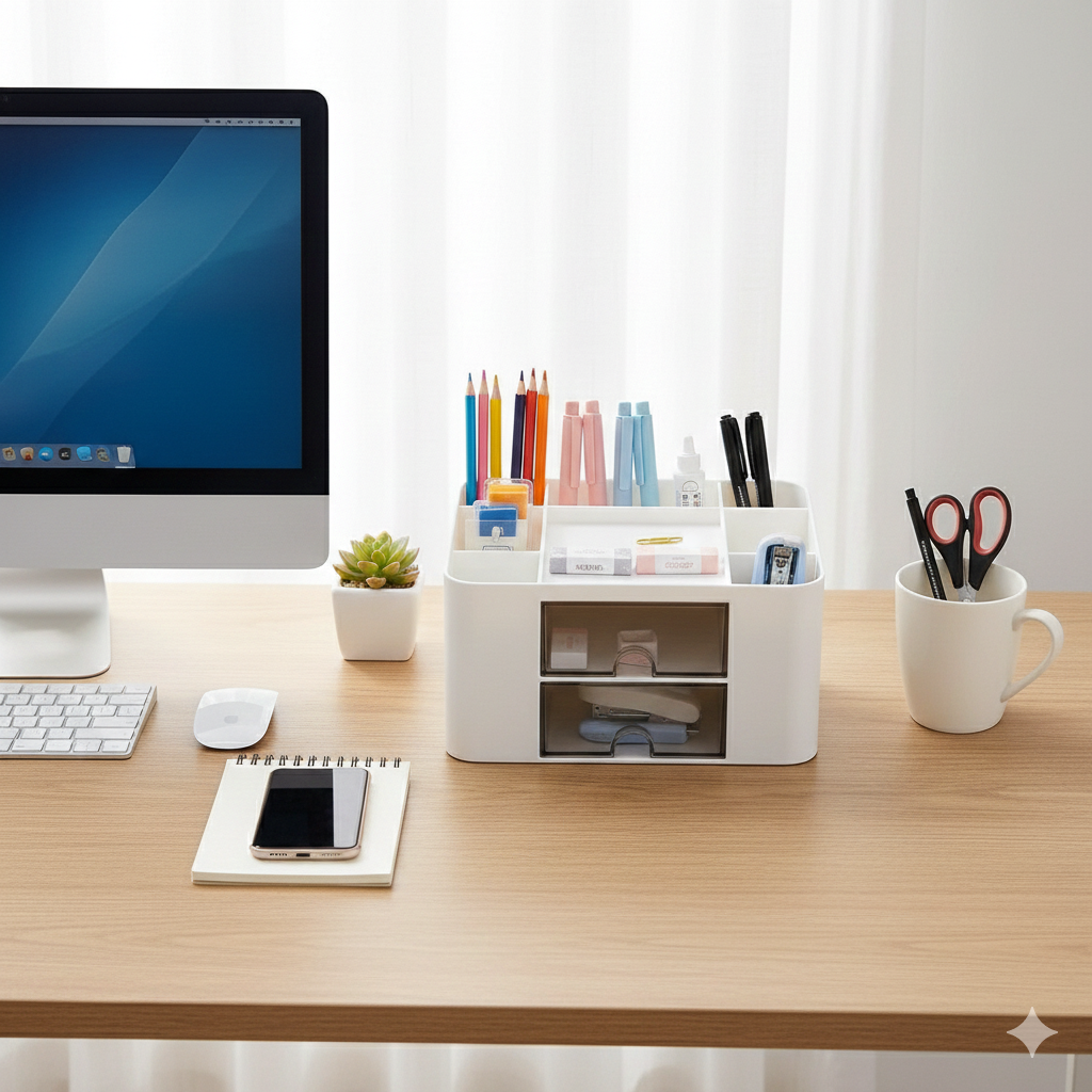 Modular Desk Organizer Box – Keep Your Desk Clean & Stress-Free
